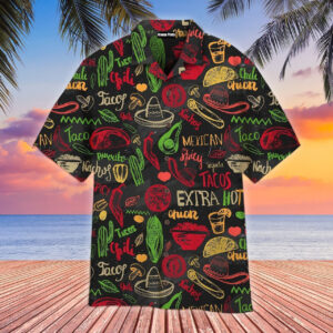 Mexican Hawaiian Shirt, Mexican Food Seamless…