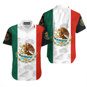 Mexican Hawaiian Shirt, Mexican Mexico Flag…