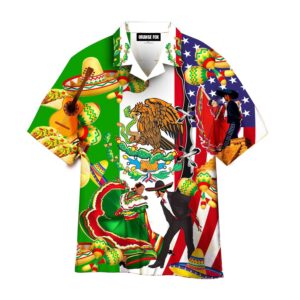 Mexican Hawaiian Shirt, Mexican Mexio Fiesta…