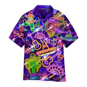 Mexican Hawaiian Shirt, Mexican Neon Hawaiian…