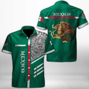 Mexican Hawaiian Shirt, Mexico Eagle Hawaiian…