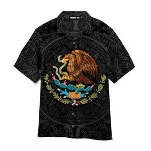 Mexican Hawaiian Shirt, Mexico Eagle Snake…