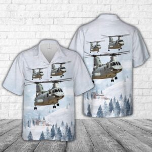 Military Hawaiian Shirt, Boeing-Vertol CH-46E Sea…