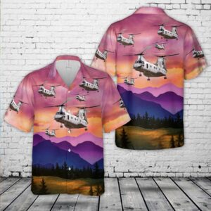 Military Hawaiian Shirt, Boeing Vertol CH-46E…