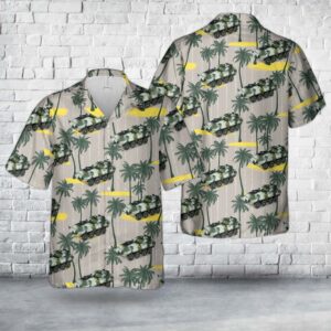 Military Hawaiian Shirt, LAV-25 Piranha with…