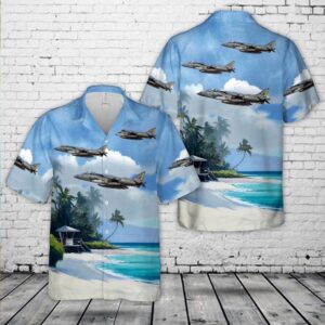 Military Hawaiian Shirt, McDonnell Douglas AV-8B…