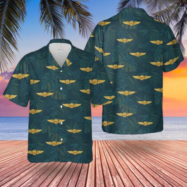 Military Hawaiian Shirt, US Navy Naval Aircrew Wings Hawaiian Shirt