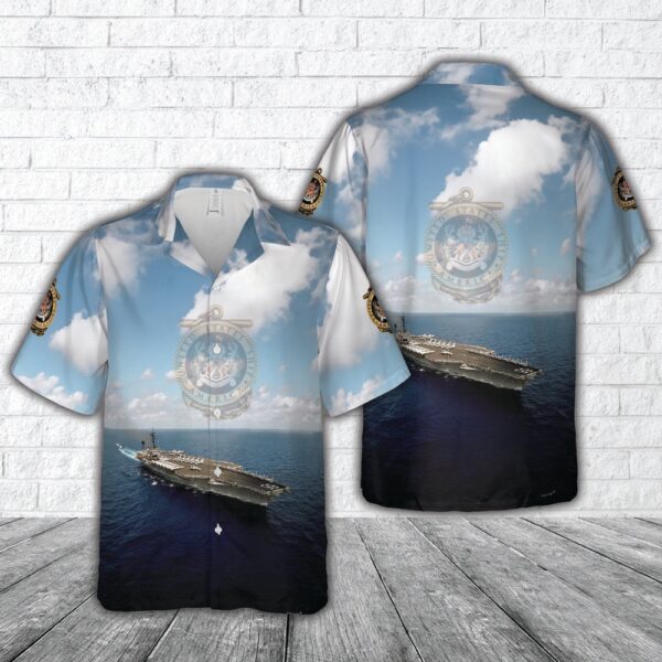 Military Hawaiian Shirt, US Navy USS America (CV-66) Hawaiian Shirt