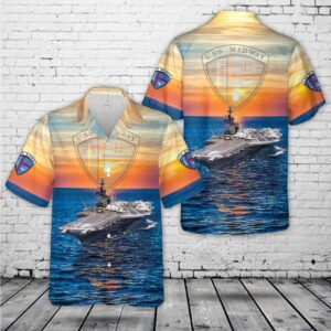 Military Hawaiian Shirt, US Navy USS…