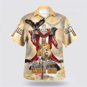 Christian Hawaiian Shirt, One Nation Under…