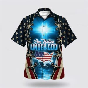 Christian Hawaiian Shirt, One Nation Under…