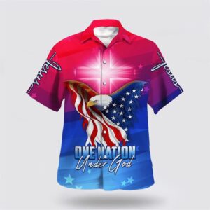 Christian Hawaiian Shirt, One Nation Under…