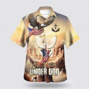 Christian Hawaiian Shirt, One Nation Under…