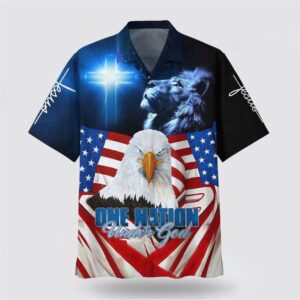 Christian Hawaiian Shirt, One Nation Under…