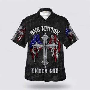 Christian Hawaiian Shirt, One Nation Under…