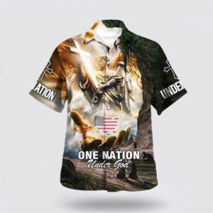 Christian Hawaiian Shirt, One Nation Under…