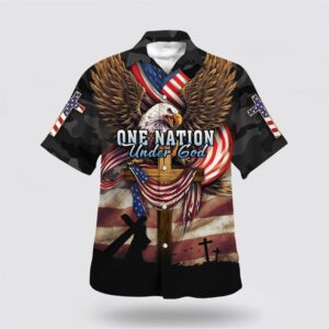 Christian Hawaiian Shirt, One Nation Under…