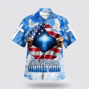 Christian Hawaiian Shirt, One Nation Under…