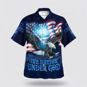 Christian Hawaiian Shirt, One Nation Under…