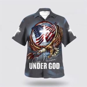 Christian Hawaiian Shirt, One Nation Under…