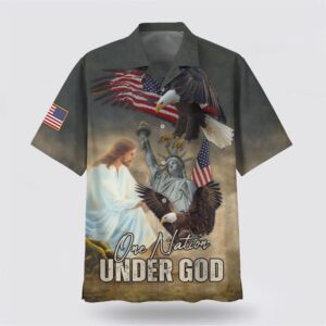 Christian Hawaiian Shirt, One Nation Under…