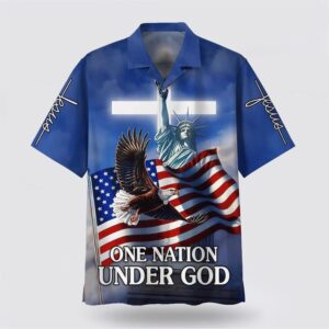 Christian Hawaiian Shirt, One Nation Under…