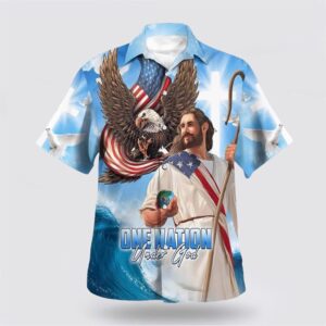 Christian Hawaiian Shirt, One Nation Under…