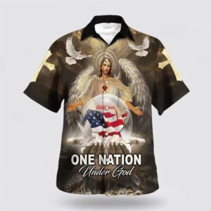 Christian Hawaiian Shirt, One Nation Under…