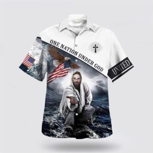 Christian Hawaiian Shirt, One Nation Under…