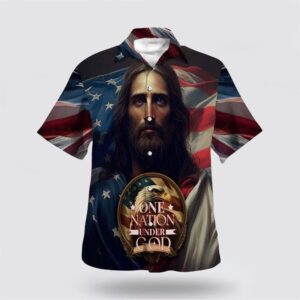 Christian Hawaiian Shirt, One Nation Under…