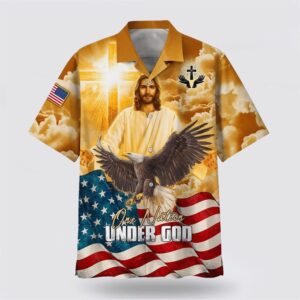 Christian Hawaiian Shirt, One Nation Under…