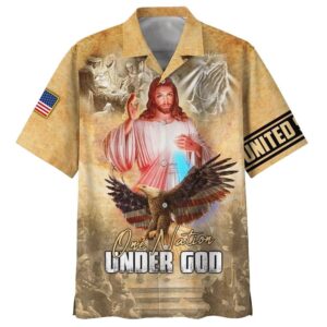 Christian Hawaiian Shirt, One Nation Under…