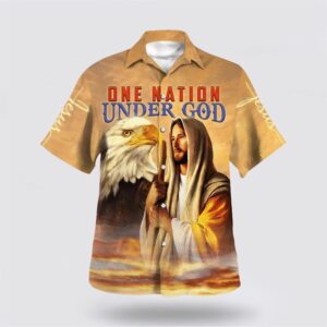 Christian Hawaiian Shirt, One Nation Under…