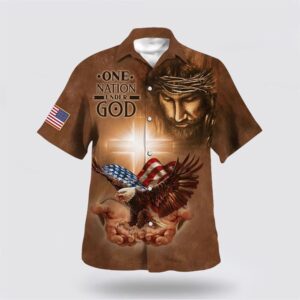 Christian Hawaiian Shirt, One Nation Under…