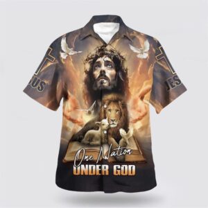 Christian Hawaiian Shirt, One Nation Under…