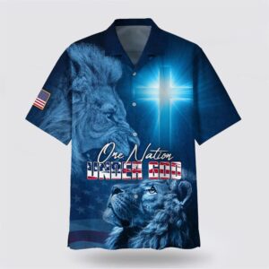 Christian Hawaiian Shirt, One Nation Under…