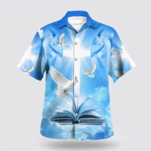 Christian Hawaiian Shirt, Pigeon Cross And…