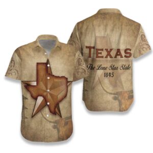 Texas Hawaiian Shirt, 1845 The Lone…