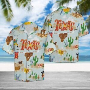 Texas Hawaiian Shirt, Amazing Cowboyn Texas…