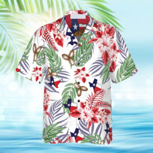 Texas Hawaiian Shirt, Bluebonnet Texas Pecan…