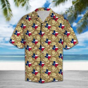 Texas Hawaiian Shirt, Cowboy Hat Texas…