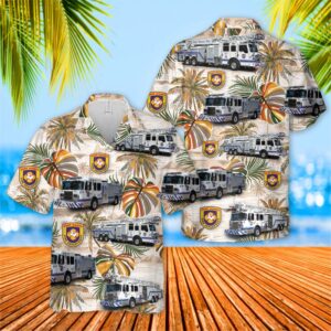 Texas Hawaiian Shirt, Fire Dept Fort…