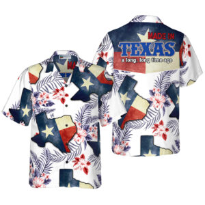 Texas Hawaiian Shirt, Floral Texas Hawaiian…