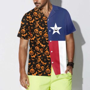 Texas Hawaiian Shirt, Halloween Texas Flag…