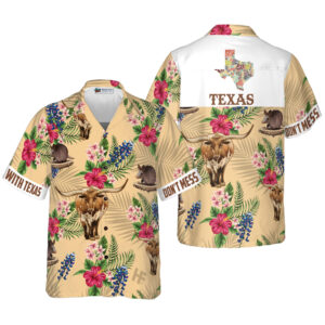 Texas Hawaiian Shirt, Insignia Bluebonnet Texas…