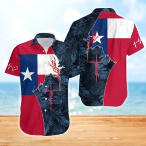 Texas Hawaiian Shirt, Jesus Texas Hawaiian…