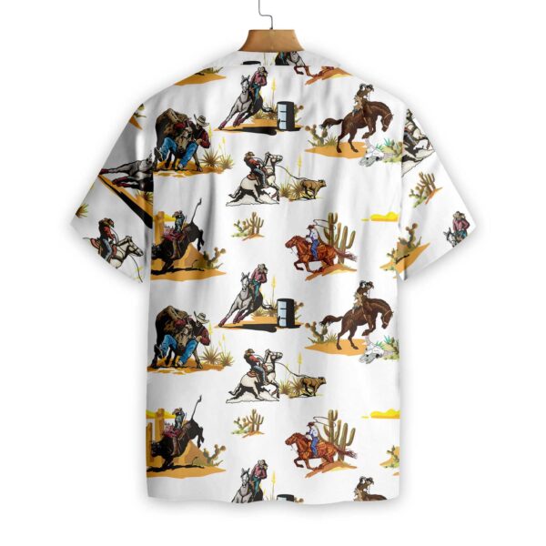 Texas Hawaiian Shirt, Rodeo Seamless Pattern Hawaiian Shirt