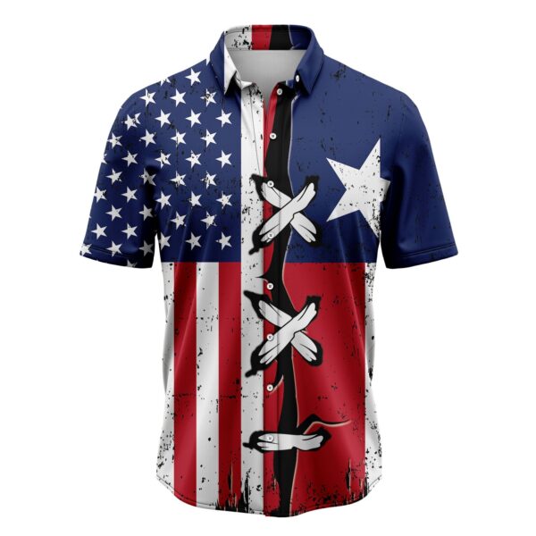 Texas Hawaiian Shirt, Texas American Flag G5730 Hawaiian Shirt