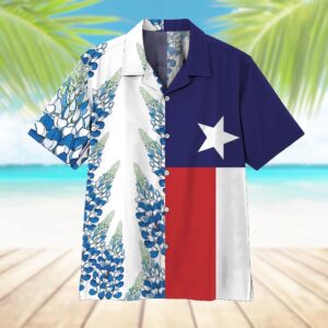 Texas Hawaiian Shirt, Texas Bluebonnets Hawaiian…