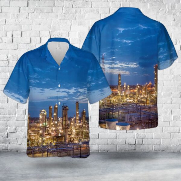 Texas Hawaiian Shirt, Texas City, Texas, Galveston Bay Refinery Marathon Petroleum Corporation Hawaiian Shirt